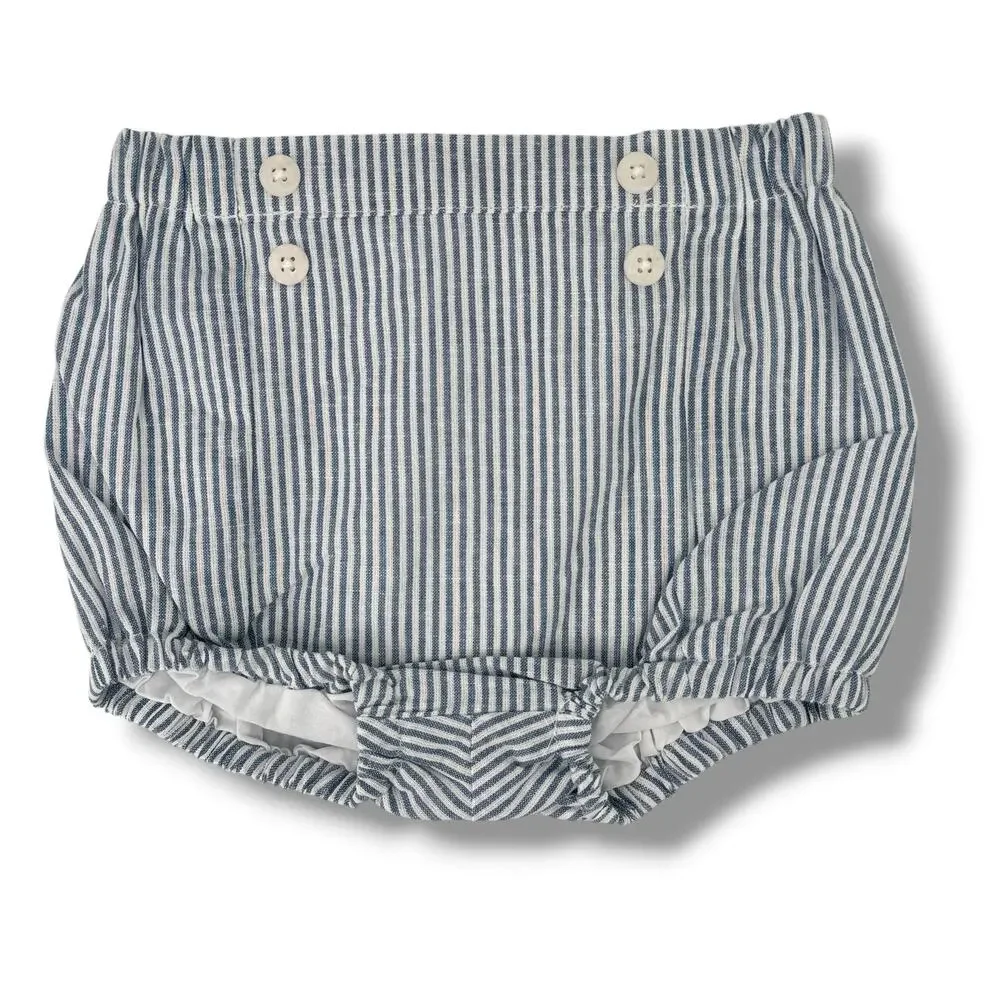 Edgehill Collection Kristin Ellen Hockman Felix Shorts Set Sz Newborn Linen